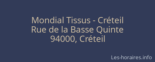 Mondial Tissus - Créteil