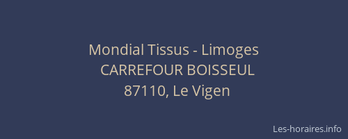 Mondial Tissus - Limoges