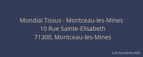 Mondial Tissus - Montceau-les-Mines
