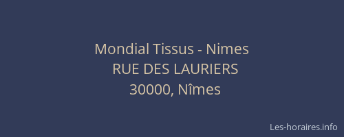 Mondial Tissus - Nimes