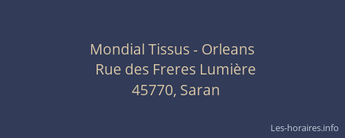Mondial Tissus - Orleans