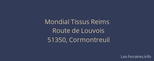 Mondial Tissus Reims