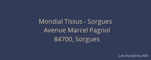 Mondial Tissus - Sorgues