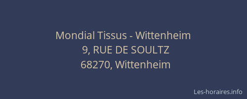 Mondial Tissus - Wittenheim