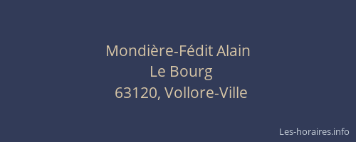 Mondière-Fédit Alain