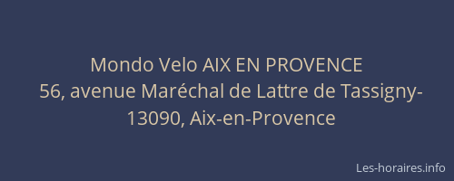 Mondo Velo AIX EN PROVENCE