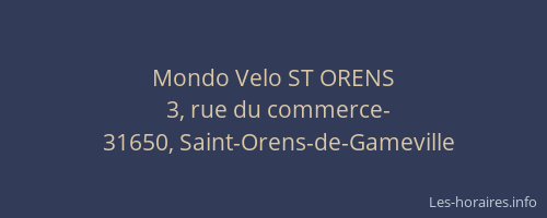 Mondo Velo ST ORENS