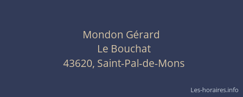 Mondon Gérard