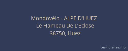 Mondov&eacute;lo - ALPE D'HUEZ