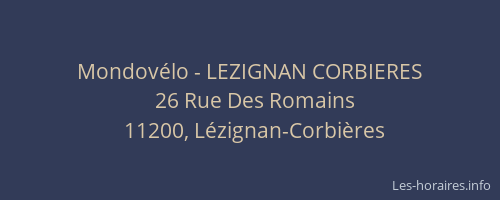 Mondov&eacute;lo - LEZIGNAN CORBIERES