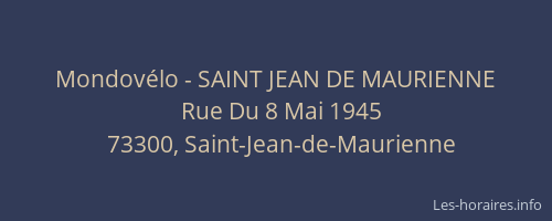 Mondov&eacute;lo - SAINT JEAN DE MAURIENNE