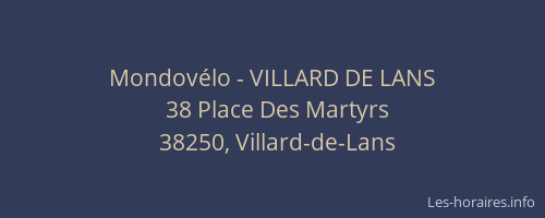 Mondovélo - VILLARD DE LANS
