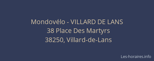 Mondov&eacute;lo - VILLARD DE LANS