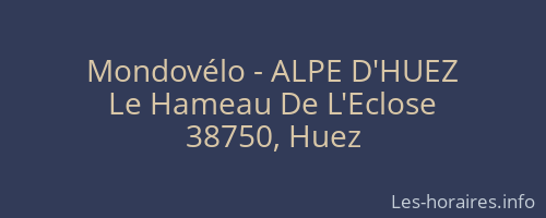 Mondovélo - ALPE D'HUEZ