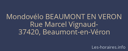 Mondovélo BEAUMONT EN VERON