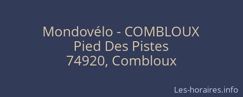 Mondovélo - COMBLOUX