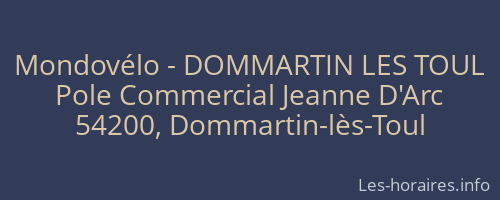 Mondovélo - DOMMARTIN LES TOUL