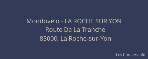 Mondovélo - LA ROCHE SUR YON