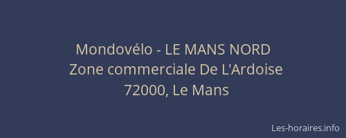 Mondovélo - LE MANS NORD