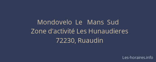 Mondovelo  Le   Mans  Sud