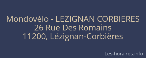 Mondovélo - LEZIGNAN CORBIERES