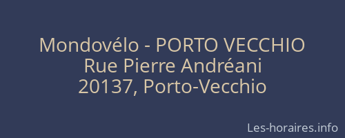 Mondovélo - PORTO VECCHIO