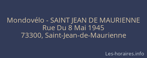 Mondovélo - SAINT JEAN DE MAURIENNE