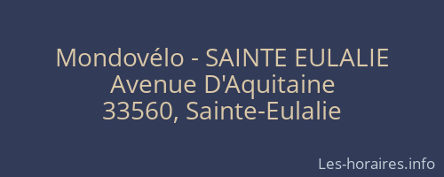 Mondovélo - SAINTE EULALIE
