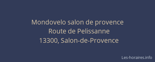 Mondovelo salon de provence