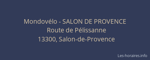 Mondovélo - SALON DE PROVENCE