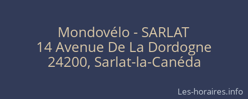 Mondovélo - SARLAT