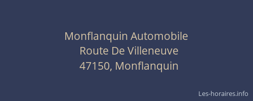 Monflanquin Automobile