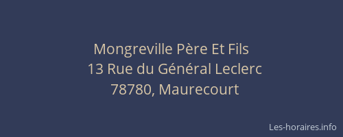Mongreville P&egrave;re Et Fils