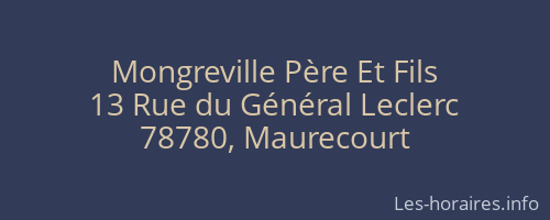 Mongreville Père Et Fils