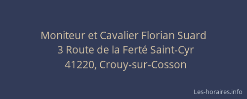 Moniteur et Cavalier Florian Suard