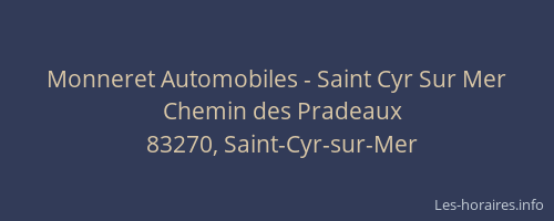 Monneret Automobiles - Saint Cyr Sur Mer