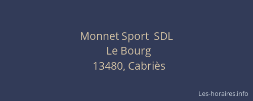 Monnet Sport  SDL