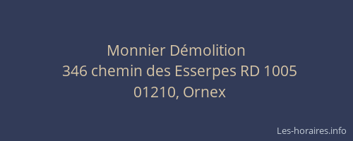Monnier Démolition