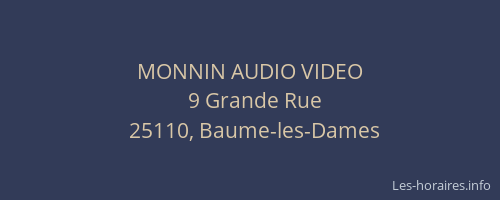 MONNIN AUDIO VIDEO