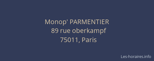 Monop' PARMENTIER