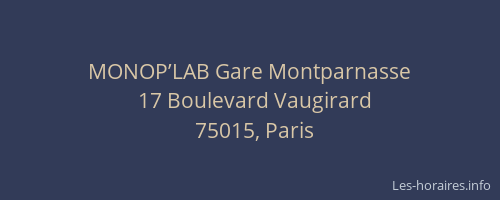 MONOP’LAB Gare Montparnasse
