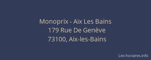 Monoprix - Aix Les Bains