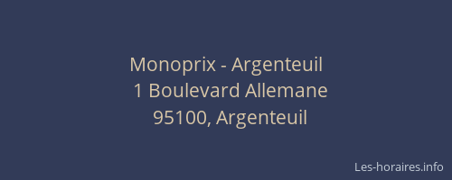 Monoprix - Argenteuil
