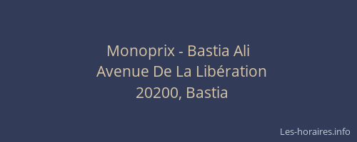 Monoprix - Bastia Ali