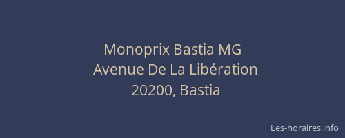 Monoprix Bastia MG