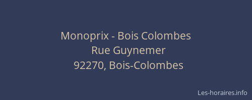 Monoprix - Bois Colombes