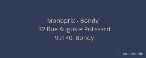 Monoprix - Bondy