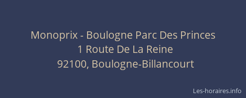 Monoprix - Boulogne Parc Des Princes