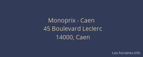 Monoprix - Caen