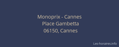 Monoprix - Cannes